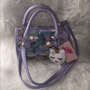 NWT Betsey Johnson unicorn purse and pouch